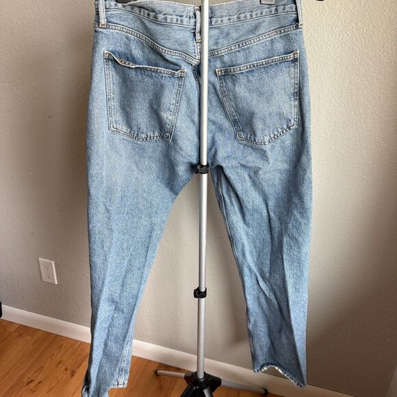 Agolde 90's Pinch Waist Jeans Straight Leg Light Wash Size 31. Made in the USA - Picture 2 of 7